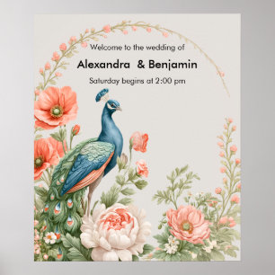 Trouw Pauw Botanisch Vintage Bloemschilderkunst Poster