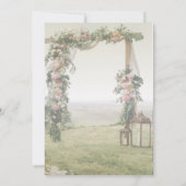 Trouw Pergola Lantaarn Rozen Bruiloft Kaart (Achterkant)