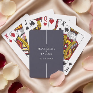 Trouw Persoonlijke Naam en Datum Pokerkaarten