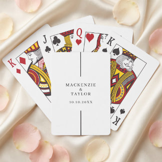 Trouw Persoonlijke Naam en Datum Pokerkaarten