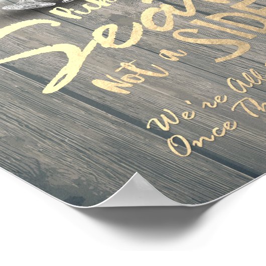 Trouw Pick een stoel niet een kant Champaigne Glaz Poster (Hoek)