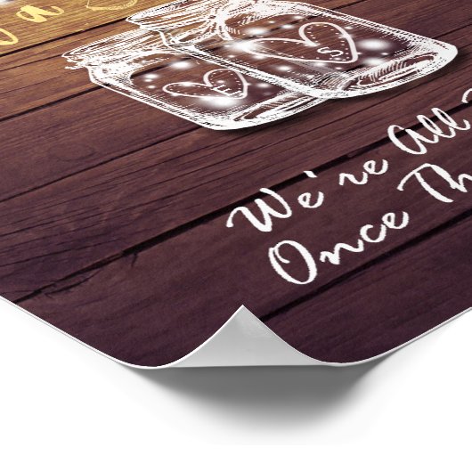 Trouw Pick een stoel niet een kant Mason Jar-verli Poster (Hoek)