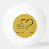 Trouw Ping Pong Bal Custom Tekst Leuk Bruilofts Ca Pingpongbal (Voorkant)