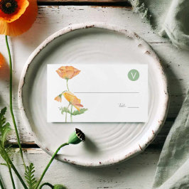 Trouw plaatskaarten maaltijdkeuze bloemenaquarel plaatskaartje