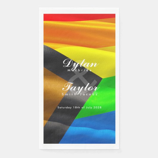 Trouw Pride-vlag typografie Servet (Voorkant)