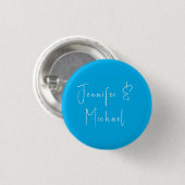 Trouw Professioneel Klassiek Hemelblauw Ronde Button 3,2 Cm (Voorkant /achterkant)