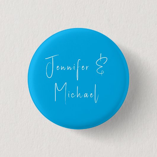 Trouw Professioneel Klassiek Hemelblauw Ronde Button 3,2 Cm (Voorkant)