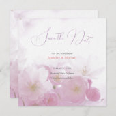 Trouw Professioneel Minimalistisch Cute Bloem Save The Date (Voorkant / Achterkant)