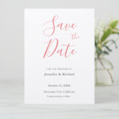 Trouw Professioneel Minimalistisch Eenvoudig Moder Save The Date (Staand voorkant)