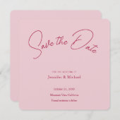 Trouw Professioneel Minimalistisch Eenvoudig Moder Save The Date (Voorkant / Achterkant)