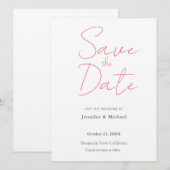 Trouw Professioneel Minimalistisch Eenvoudig Moder Save The Date (Voorkant / Achterkant)