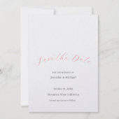 Trouw Professioneel Minimalistisch Eenvoudig Moder Save The Date (Voorkant)