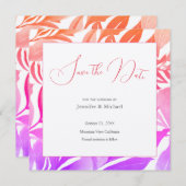 Trouw Professioneel Minimalistisch Leuke Bloem Save The Date (Voorkant / Achterkant)