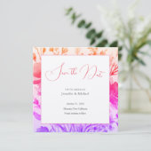 Trouw Professioneel Minimalistisch Lief Bloemig Save The Date (Staand voorkant)