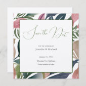 Trouw Professioneel Minimalistisch Lief Bloemig Save The Date (Voorkant / Achterkant)