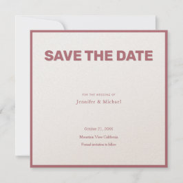Trouw Professioneel Minimalistisch Roze Goud Kleur Save The Date