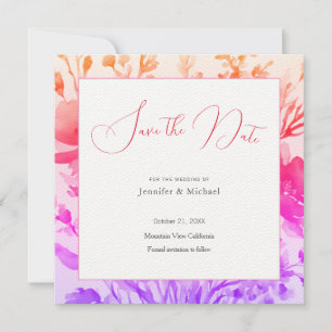 Trouw Professioneel Minimalistisch Schattig Bloemi Save The Date