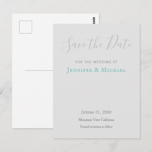 Trouw Professioneel Ontwerp Modern Bewaar de Datum Briefkaart (Voorkant / Achterkant)