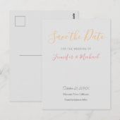 Trouw Professioneel ontwerp Modern Save the Date Briefkaart (Voorkant / Achterkant)