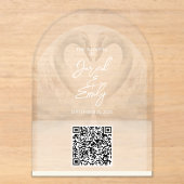 Trouw QR-code acrylaat uitnodiging (Voorkant)