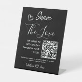 Trouw QR-code 'Deel de Liefde' Reclamebord Met Voetstuk (Voorkant)