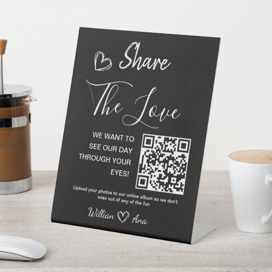 Trouw QR-code 'Deel de Liefde' Reclamebord Met Voetstuk (Insitu)