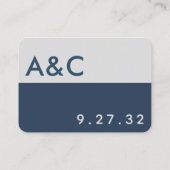 Trouw QR-code Enclosure Card in Navy Blauw Grijs Informatiekaartje (Achterkant)