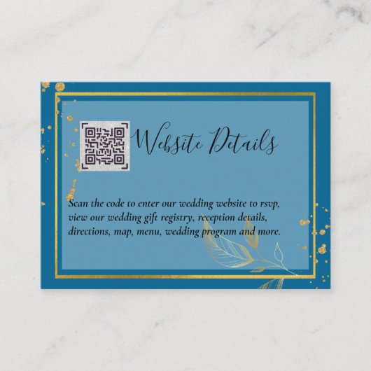 Trouw QR CODE RSVP CADOS DETAILS Website Informatiekaartje (Voorkant)