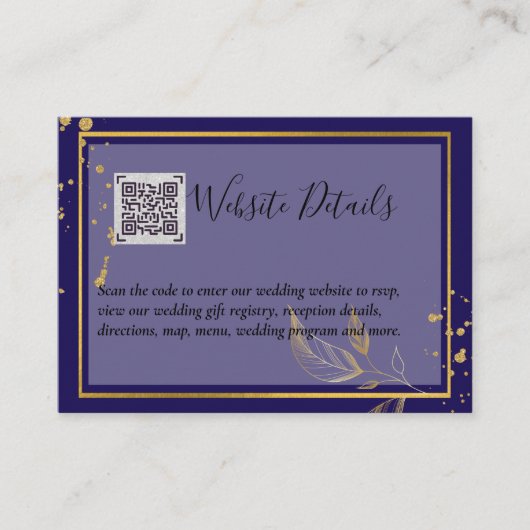 Trouw QR CODE RSVP CADOS DETAILS Website Informatiekaartje (Voorkant)