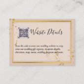 Trouw QR CODE RSVP CADOS DETAILS Website Informatiekaartje (Voorkant)