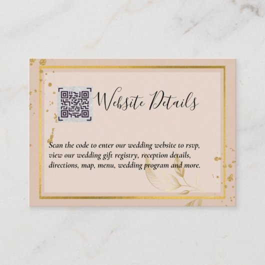 Trouw QR CODE RSVP CADOS DETAILS Website Informatiekaartje (Voorkant)