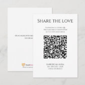 Trouw QR-codekaart - Deel de Liefde Bedankkaart (Voorkant / Achterkant)