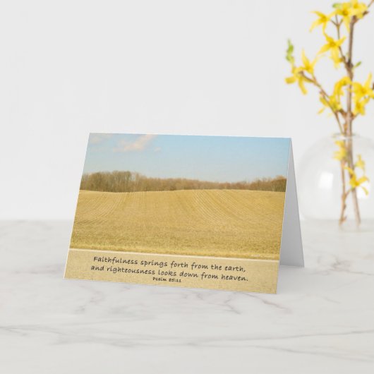 Trouw & Rechtvaardigheid - Blanco Schrift Kaart (Gele Bloem)