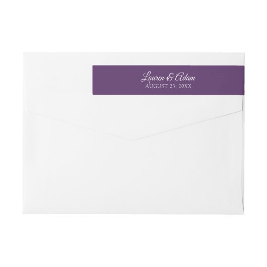 Trouw retouradres label wrap | Plum / Paars (Achterkant)