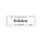 Trouw retouradres Modern handtekening zelf-inkten Zelfinktende Stempel (Design)