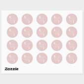 Trouw 'Reverse Blush Ampersand' | Envelopezegel Ronde Sticker (Vel)