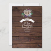 Trouw Richtingen Aquarel Bloemen Rustic Heart Kaart (Voorkant)