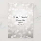 Trouw Rijroute Zilveren Glitterende Lichten Informatiekaartje (Achterkant)