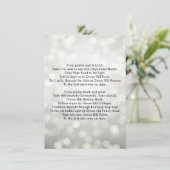 Trouw Rijroute Zilveren Glitterende Lichten Informatiekaartje (Staand voorkant)