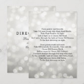 Trouw Rijroute Zilveren Glitterende Lichten Informatiekaartje (Voorkant / Achterkant)