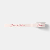 Trouw Rode Script Blush Roze Eenvoudige Calligrafi Satijnen Lint (Voorkant)