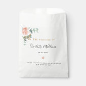 Trouw roosgoud bloemige eucalyptus elegant bedankzakje (Voorkant)