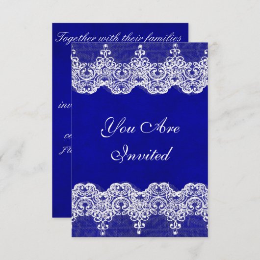 Trouw Royal Uitnodiging Rustieke Jute & Kanten (Voorkant / Achterkant)