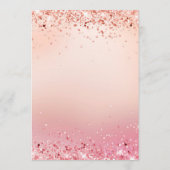 Trouw roze goud roze confetti menukaart kaart (Achterkant)