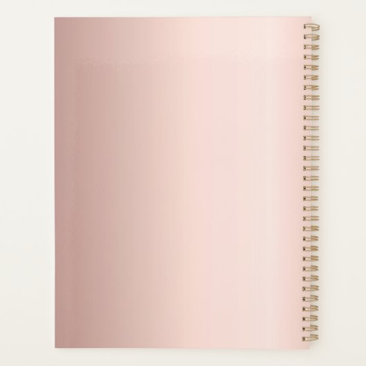 Trouw roze gouden glinster druppels bruid 2025 planner (Achterkant)