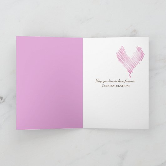 Trouw Roze Rozen Op Strand Kaart (Binnen)