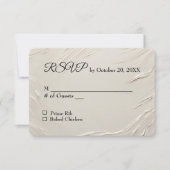 Trouw RSVP Abstract Ivoor Textuur Kaartje (Voorkant)