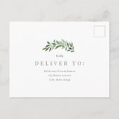 Trouw RSVP-antwoordkaart met romantische begroeiin Briefkaart (Achterkant)