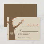 Trouw RSVP / Antwoordkaart van Liefde Uilen (Voorkant / Achterkant)