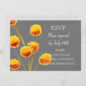 Trouw RSVP Australische waterverf wilde bloem Kaart (Voorkant / Achterkant)